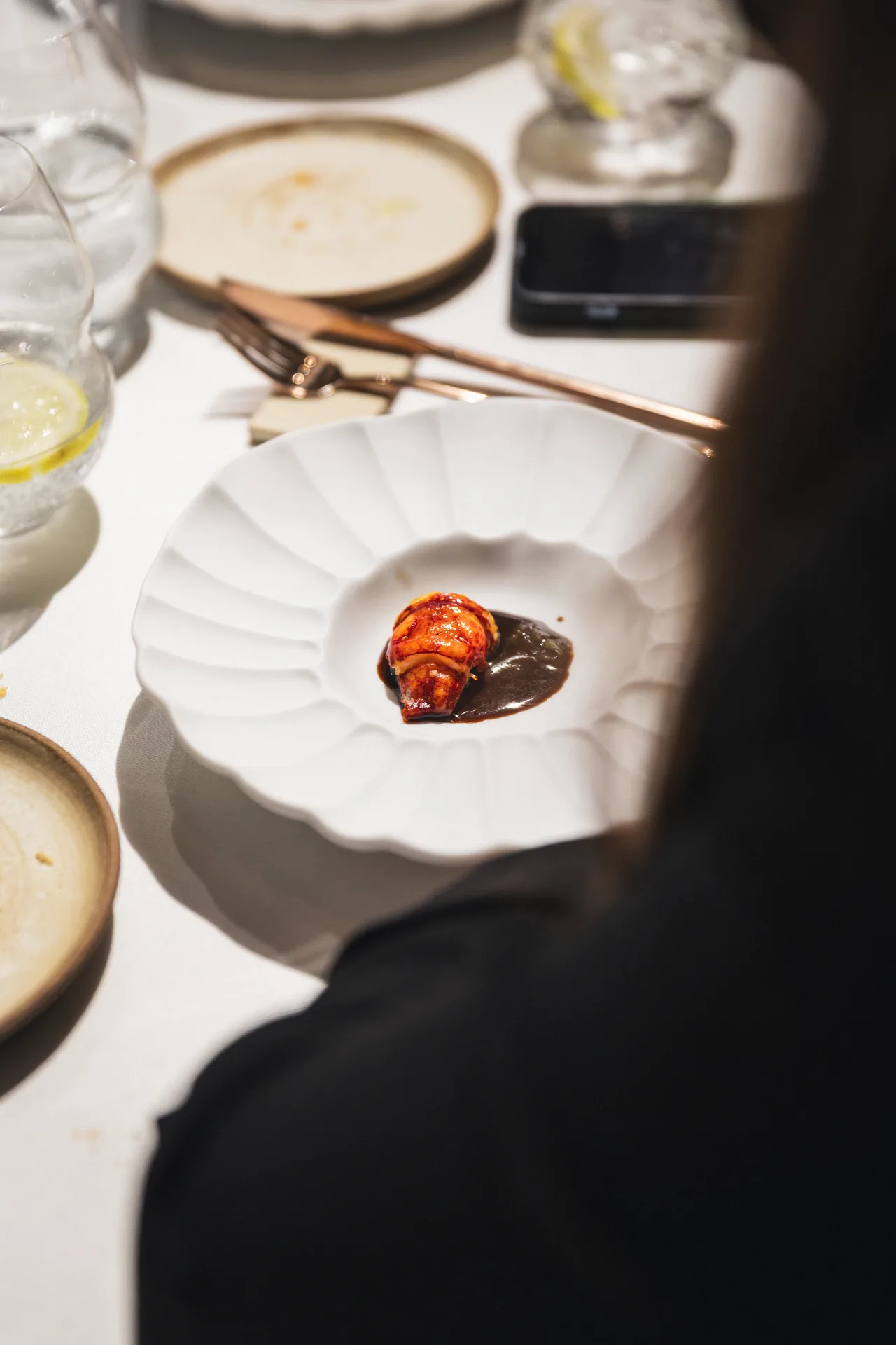 Detalle de un plato servido durante el encuentro
